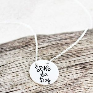 *LAST ONE* SILVERTONE 'SEAS THE DAY' NECKLACE